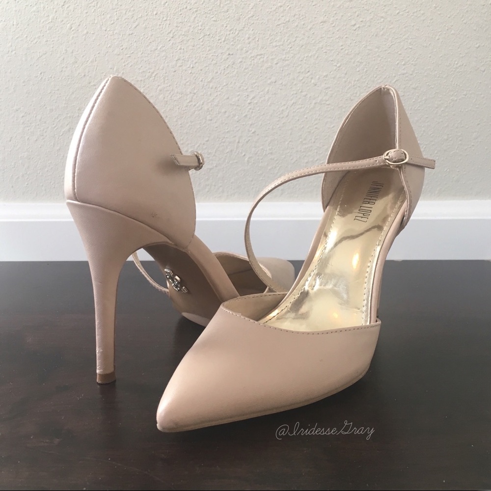 Jennifer Lopez- Nude D’orsay Heels w/Straps SZ 7